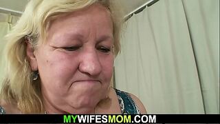 Wife finds him shacking up her old plump mother!