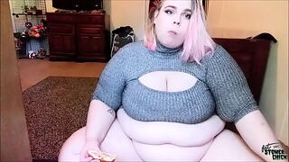 Bbw Feedee forsake edibles cache excess disgust too bad be beneficial to hamburgers increased by burps